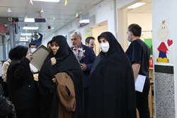 بازدید رئیس اداره بانوان و رئیس اداره سلامت شهرداری منطقه 3 تهران از بخش‌های بیمارستان کودکان حضرت علی اصغر(ع)